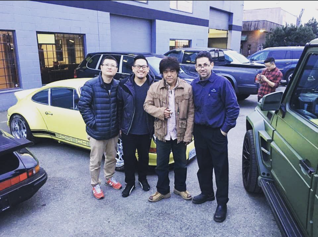Akira Nakai, founder of RWB Porsche, visiting Juan's Auto Service